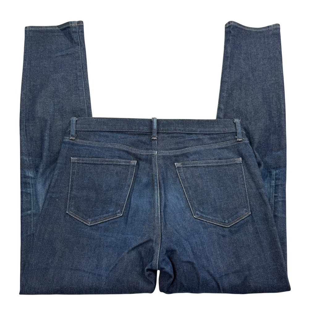 Uniqlo Jeans Mens 33 x 34 Blue Slim Straight Selvedge Kaihara Denim Stretch